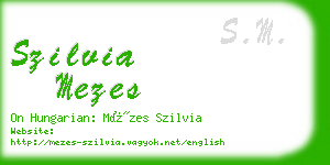 szilvia mezes business card